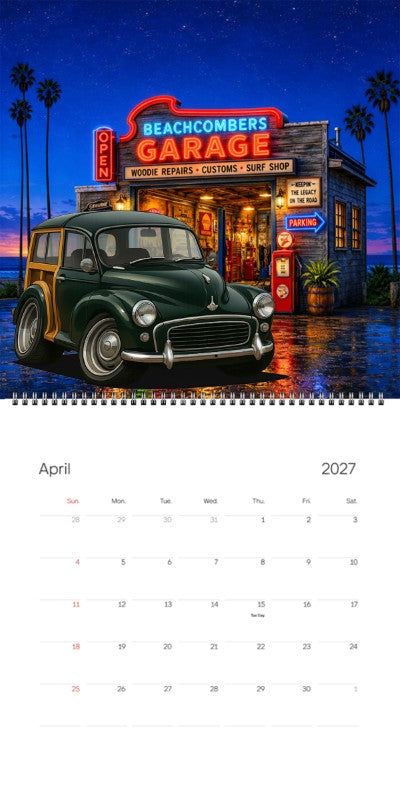2027 Woodie Neon Calendar 200023-XX