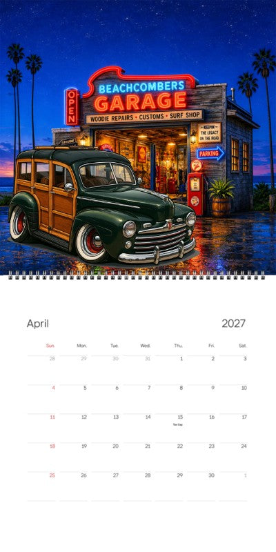 2027 Woodie Neon Calendar 25R667-CA