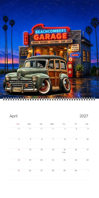 2027 Woodie Neon Calendar 27A9286-CA