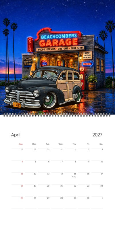 2027 Woodie Neon Calendar 2F6487-CA