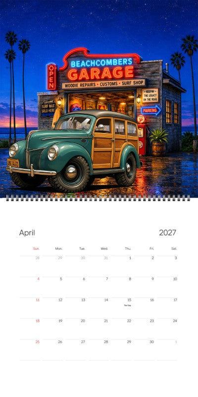 2027 Woodie Neon Calendar 2K1472-CA
