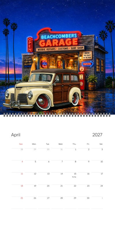 2027 Woodie Neon Calendar 2L14664-CA