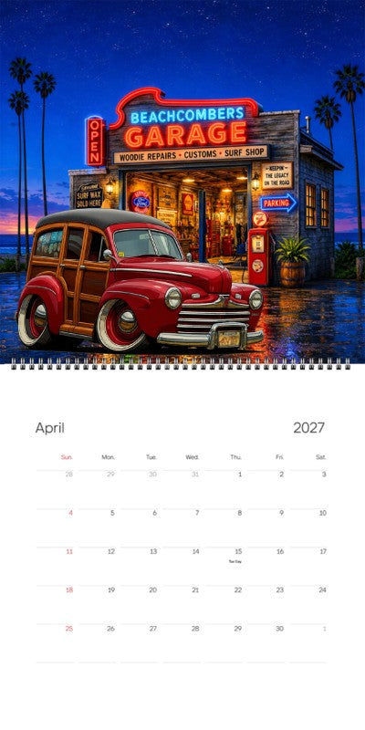 2027 Woodie Neon Calendar 2N2427-CA