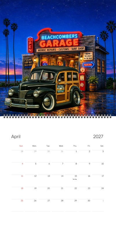 2027 Woodie Neon Calendar 2NTV291-CA