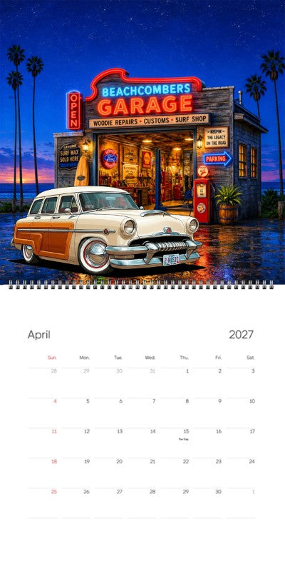 2027 Woodie Neon Calendar 2ROSIE-OR