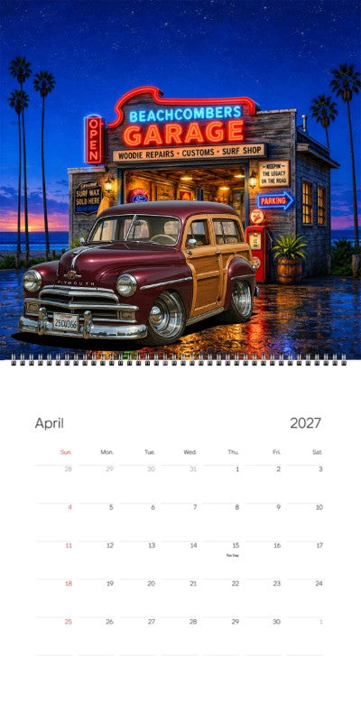 2027 Woodie Neon Calendar 2SCU366-CA
