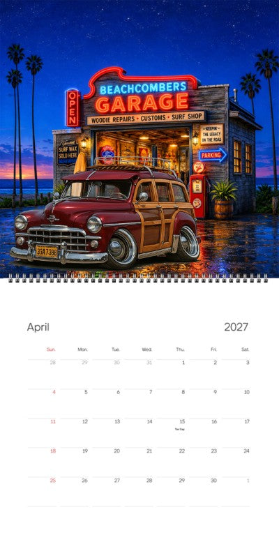 2027 Woodie Neon Calendar 33A7398-CA