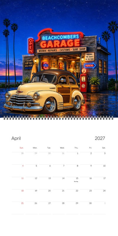 2027 Woodie Neon Calendar 38A9772-CA