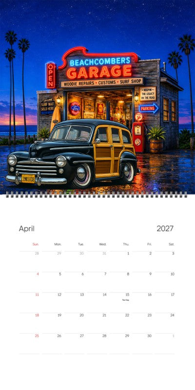 2027 Woodie Neon Calendar 39B6838-CA