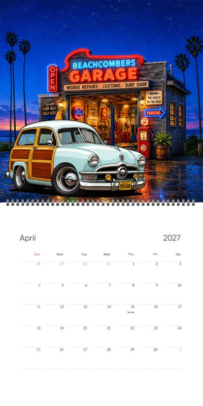 2027 Woodie Neon Calendar 39B6840-CA