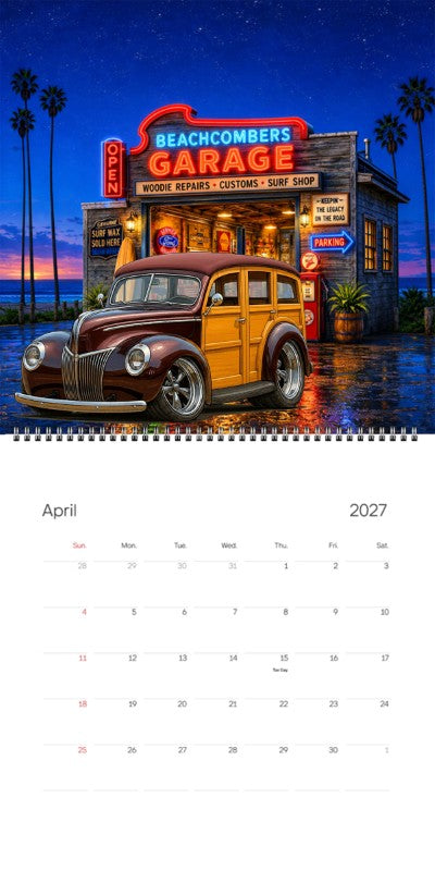 2027 Woodie Neon Calendar 39WOODY-CA