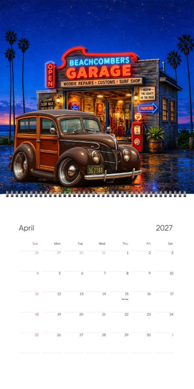 2027 Woodie Neon Calendar 3G2388-CA