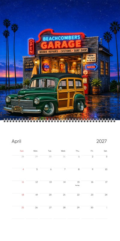 2027 Woodie Neon Calendar 3N7373-CA
