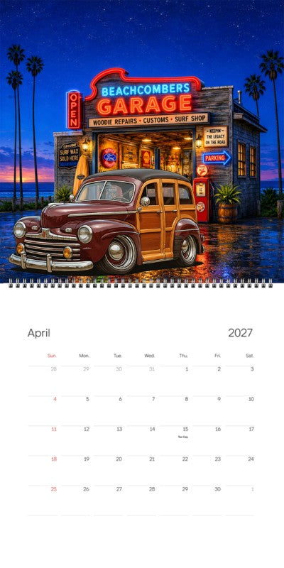 2027 Woodie Neon Calendar 3P3449-CA