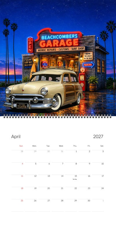 2027 Woodie Neon Calendar 3S16056-CA