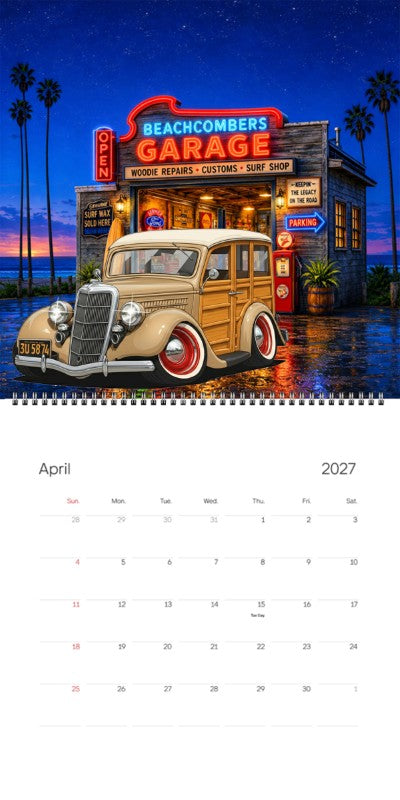 2027 Woodie Neon Calendar 3U5874-CA