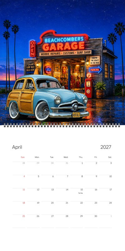 2027 Woodie Neon Calendar 40B8016-CA