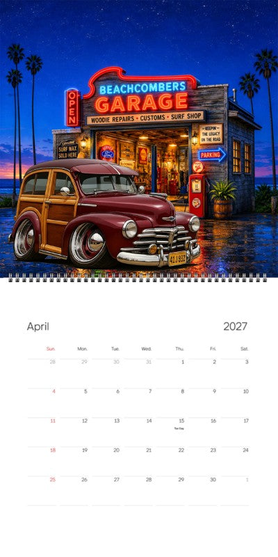 2027 Woodie Neon Calendar 41J992-CA