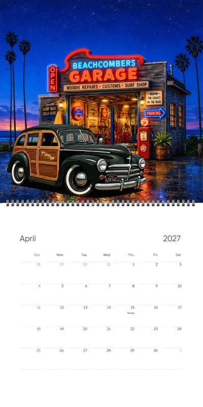 2027 Woodie Neon Calendar 43X362-CA