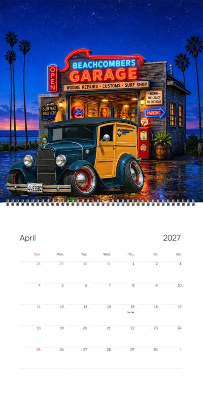 2027 Woodie Neon Calendar 44835B2-CA