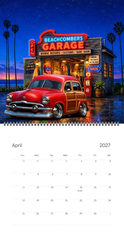 2027 Woodie Neon Calendar 48G714-CA