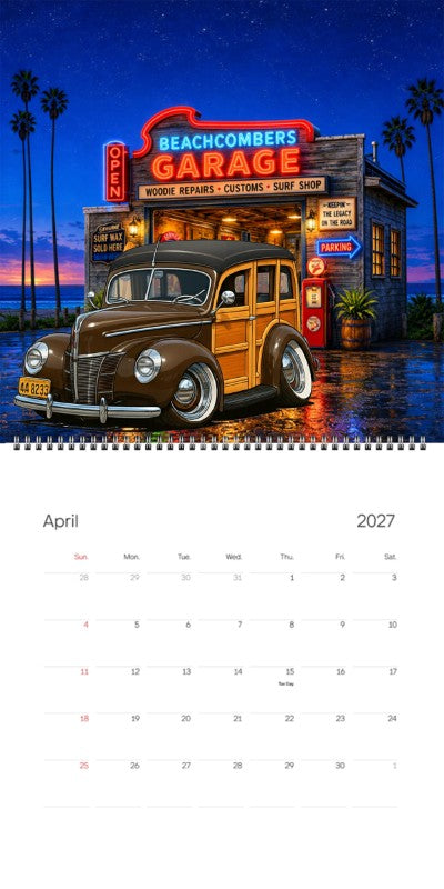 2027 Woodie Neon Calendar 4A8233-CA