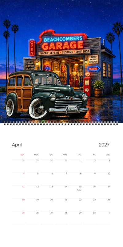 2027 Woodie Neon Calendar 4ERP909-CA