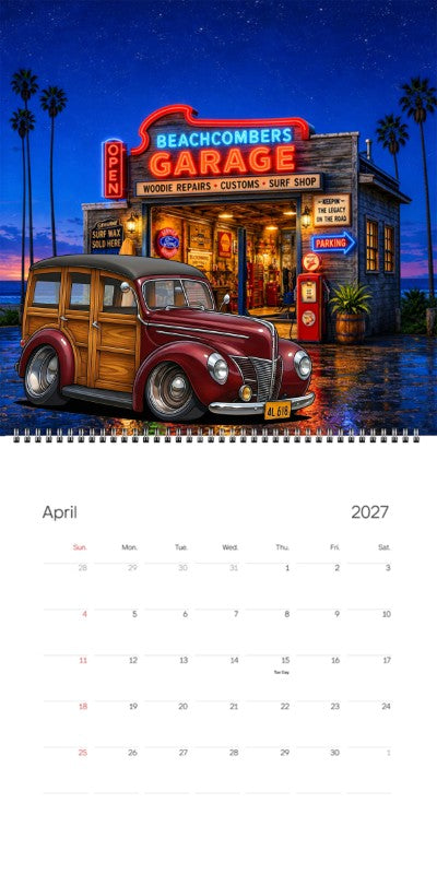 2027 Woodie Neon Calendar 4L618-CA