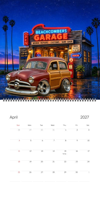 2027 Woodie Neon Calendar 4T9WOOD-CA