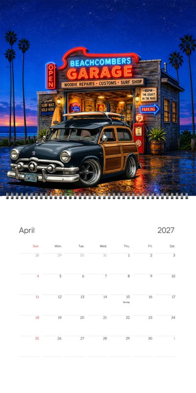 2027 Woodie Neon Calendar 51WOODE-NV