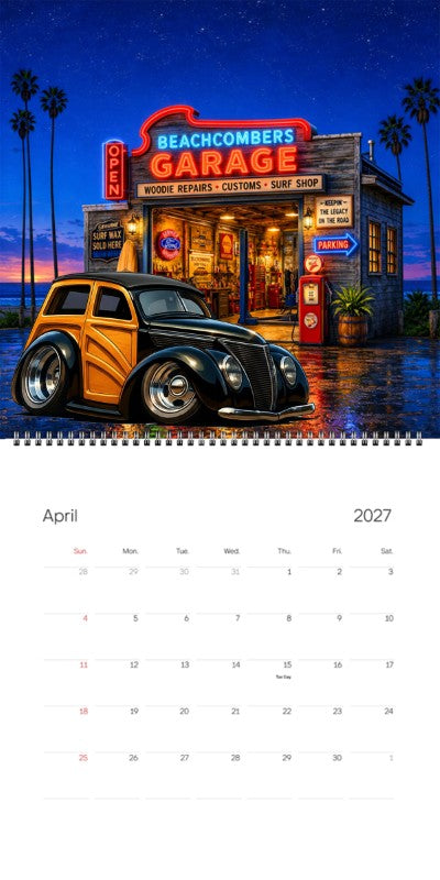 2027 Woodie Neon Calendar 5BIY336-CA