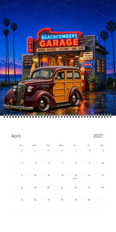 2027 Woodie Neon Calendar 5CZX655-CA