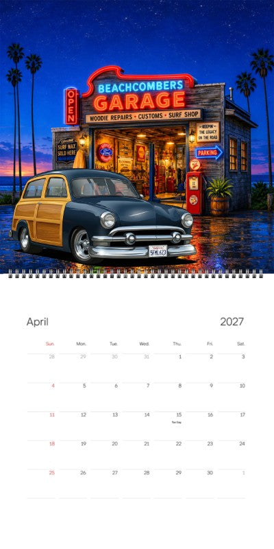 2027 Woodie Neon Calendar 5FML623-CA
