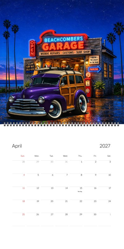 2027 Woodie Neon Calendar 5GBR330-CA