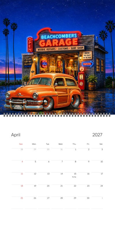 2027 Woodie Neon Calendar 5KKC416-CA