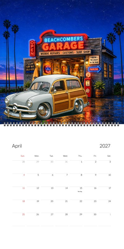 2027 Woodie Neon Calendar 5MML913-CA