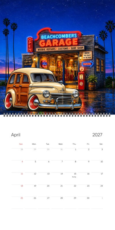 2027 Woodie Neon Calendar 5YBR785-CA