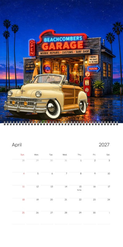 2027 Woodie Neon Calendar 66R173-CA