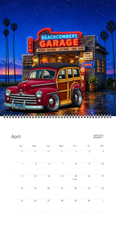 2027 Woodie Neon Calendar 682CVG-CA