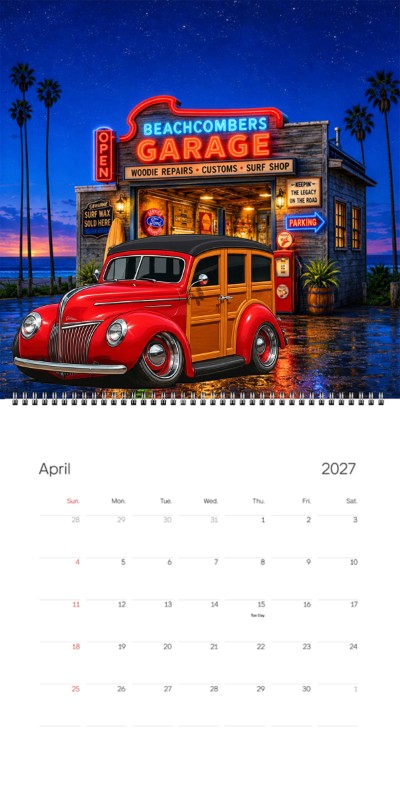 2027 Woodie Neon Calendar 6CCT016-CA