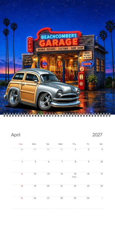 2027 Woodie Neon Calendar 6CMT115-CA