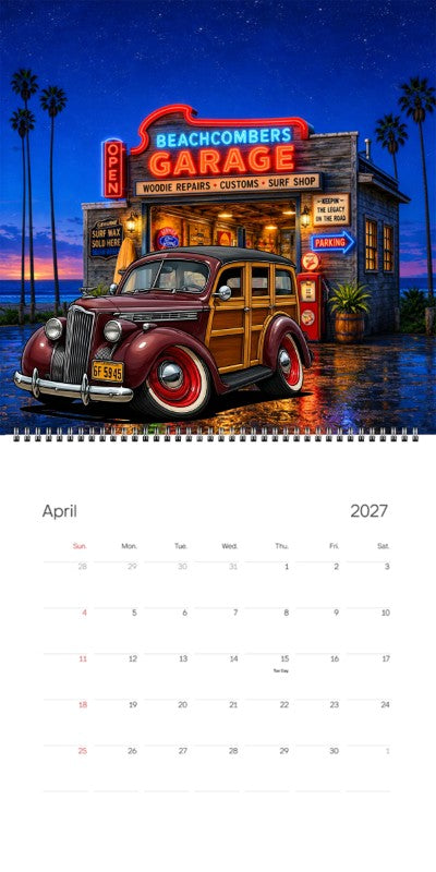 2027 Woodie Neon Calendar 6F5945-CA