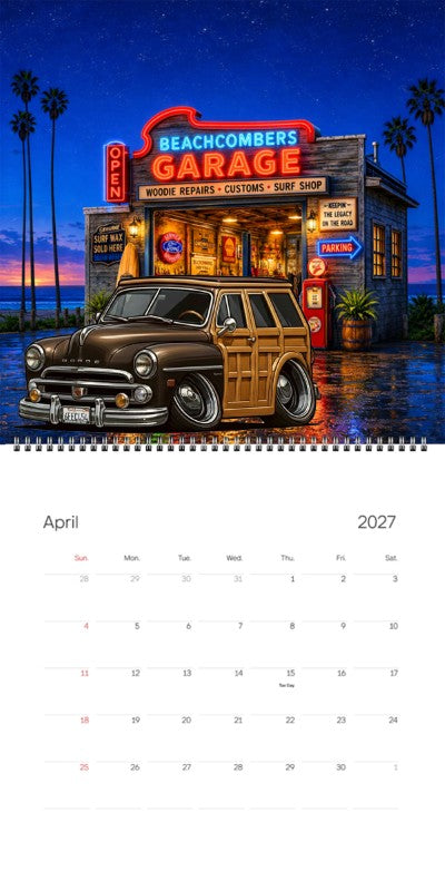 2027 Woodie Neon Calendar 6FEC454-CA