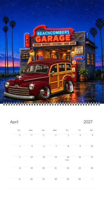 2027 Woodie Neon Calendar 6H6351-CA