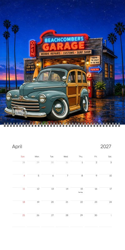 2027 Woodie Neon Calendar 6LXV814-CA