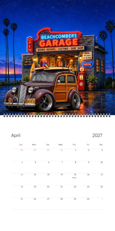 2027 Woodie Neon Calendar 6Q8234-CA