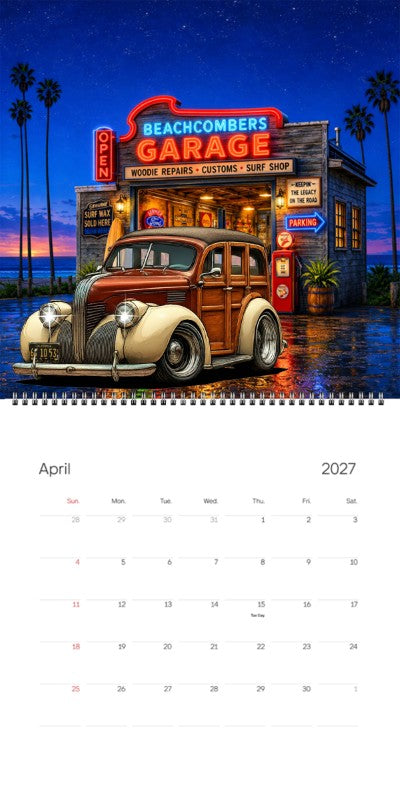 2027 Woodie Neon Calendar 6Y1053-CA