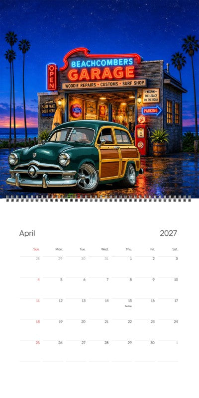 2027 Woodie Neon Calendar 78F241-CA