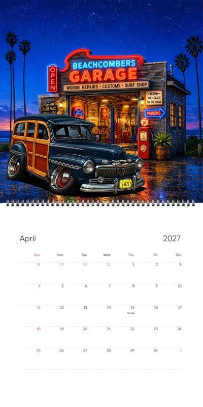 2027 Woodie Neon Calendar 79M217-CA