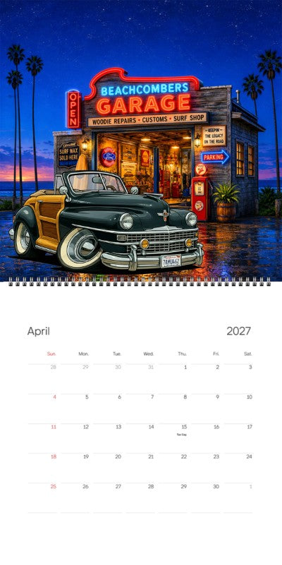 2027 Woodie Neon Calendar 7AMU462-CA